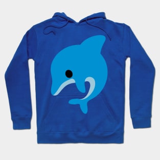 Blue Dolphin Emoticon Hoodie